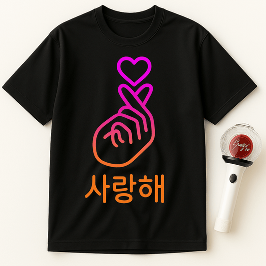 SARANGHAE FINGER HEART UNISEX T-SHIRT