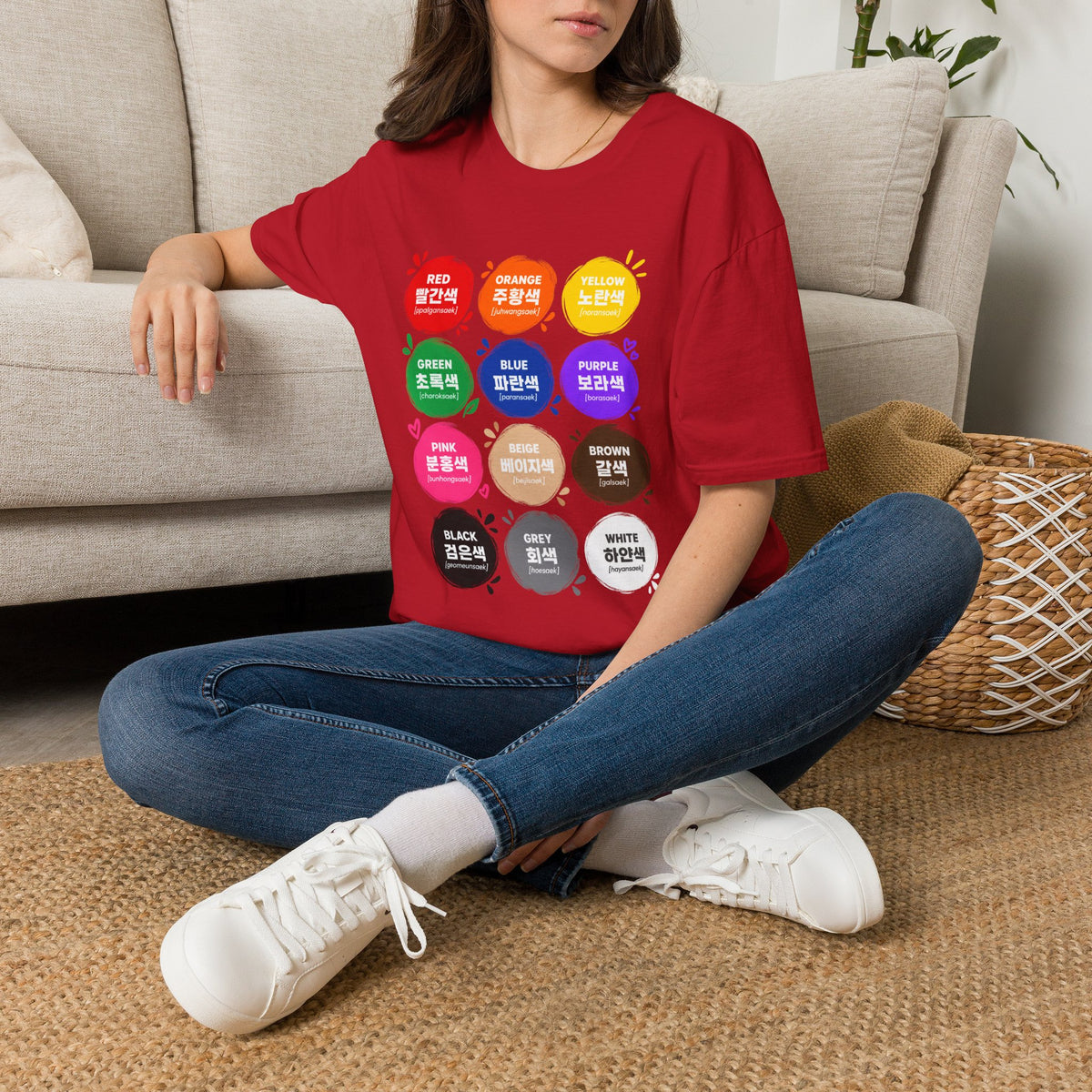 Color Vocabulary T-Shirt — Korean/English Color Chart Tee