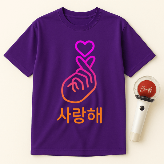 SARANGHAE FINGER HEART UNISEX T-SHIRT