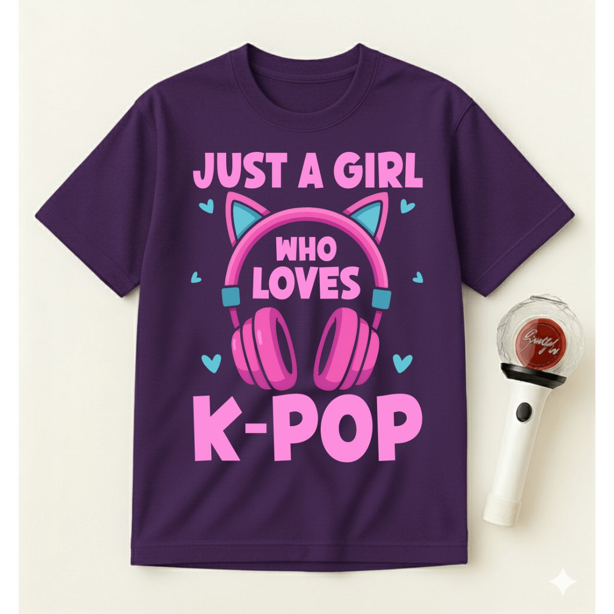 JUST A GIRL WHO LOVES K-POP T-SHIRT
