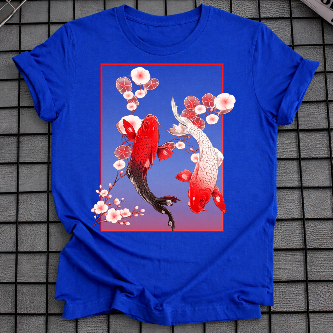 KOI-KARPFEN-KIRSCHBLÜTEN-T-SHIRT