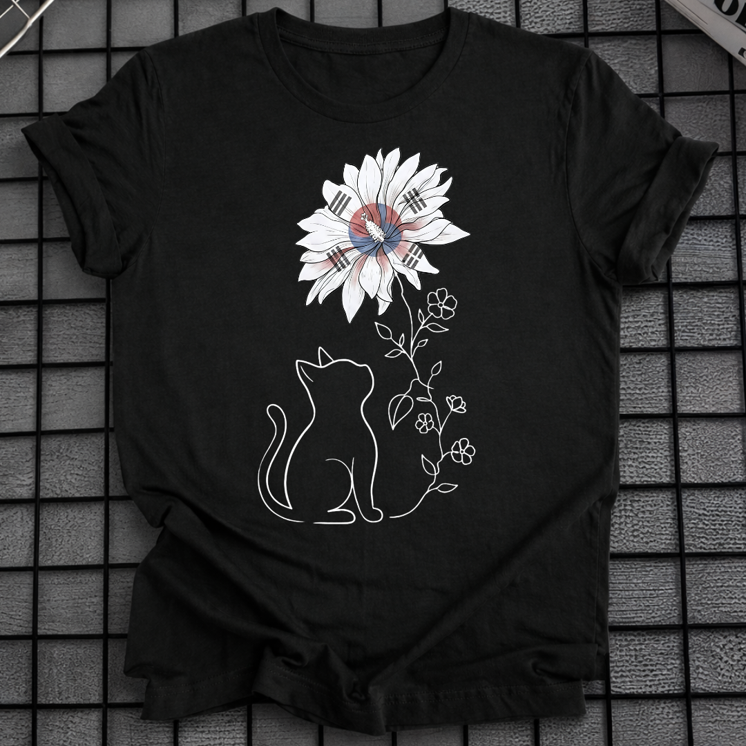 KOREAN HIBISCUS CAT T-SHIRT