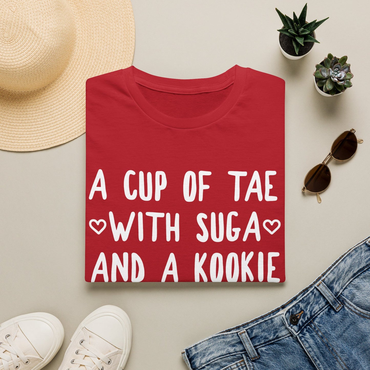 A Cup of Tae with Suga and a Kookie T-Shirt — BTS Fan Quote Tee
