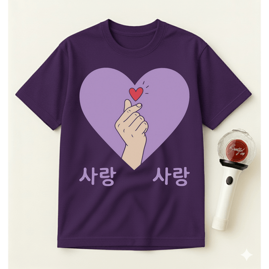 K-POP PURPLE HEART T-SHIRT