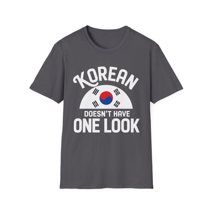 Korean Flag T‑Shirt — "Korean Doesn't Have One Look" Graphic Tee