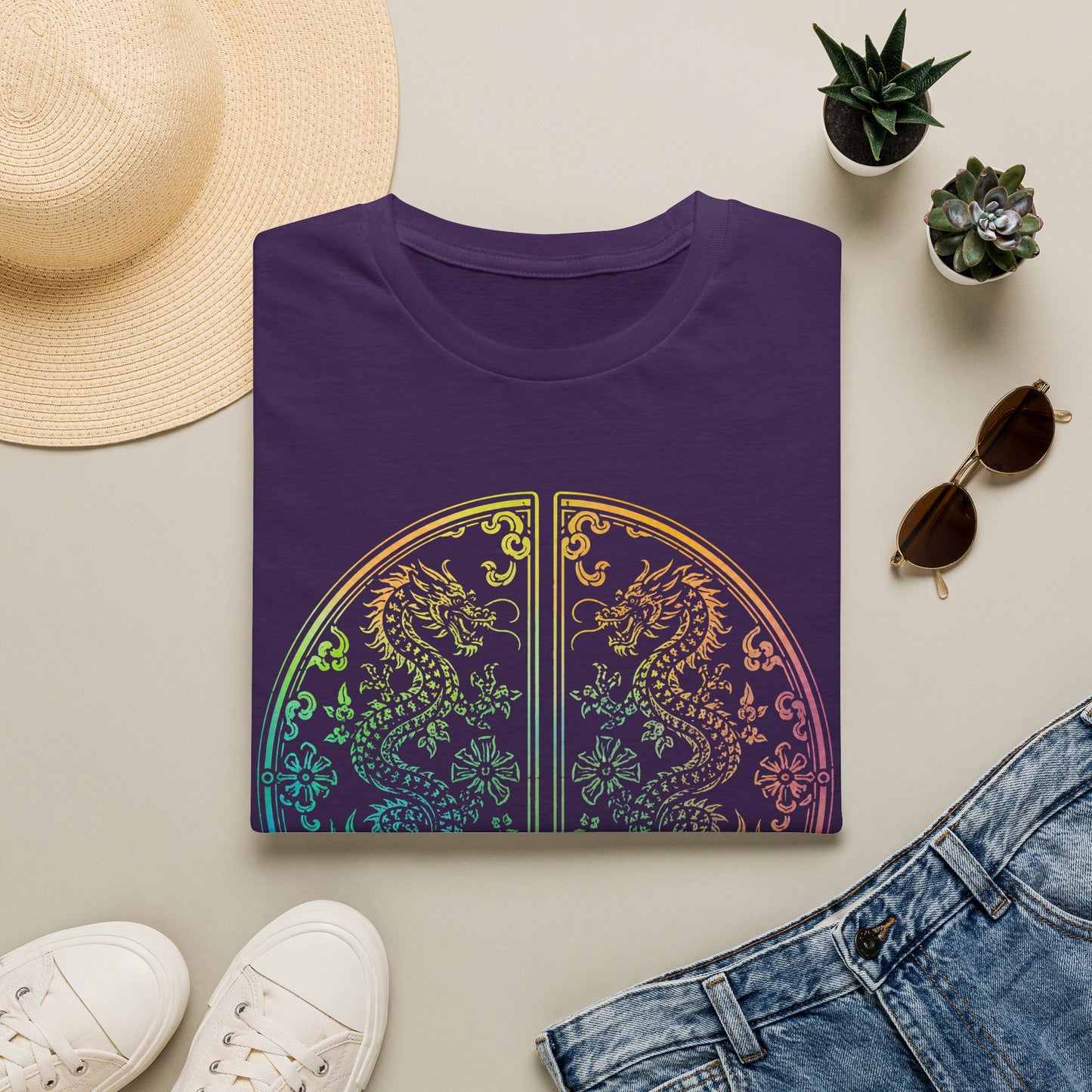 Rainbow Dragon Mandala T-Shirt