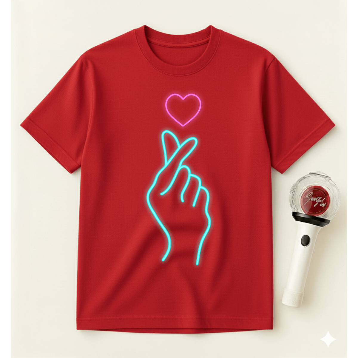 K-POP FINGER HEART T-SHIRT