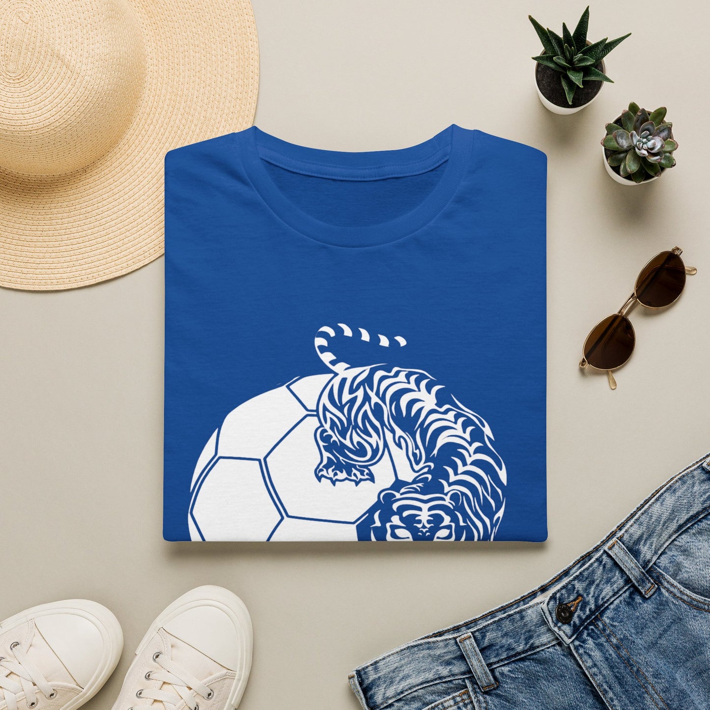 Korea Tiger Soccer T-Shirt — Bold KOREA Football Graphic Tee