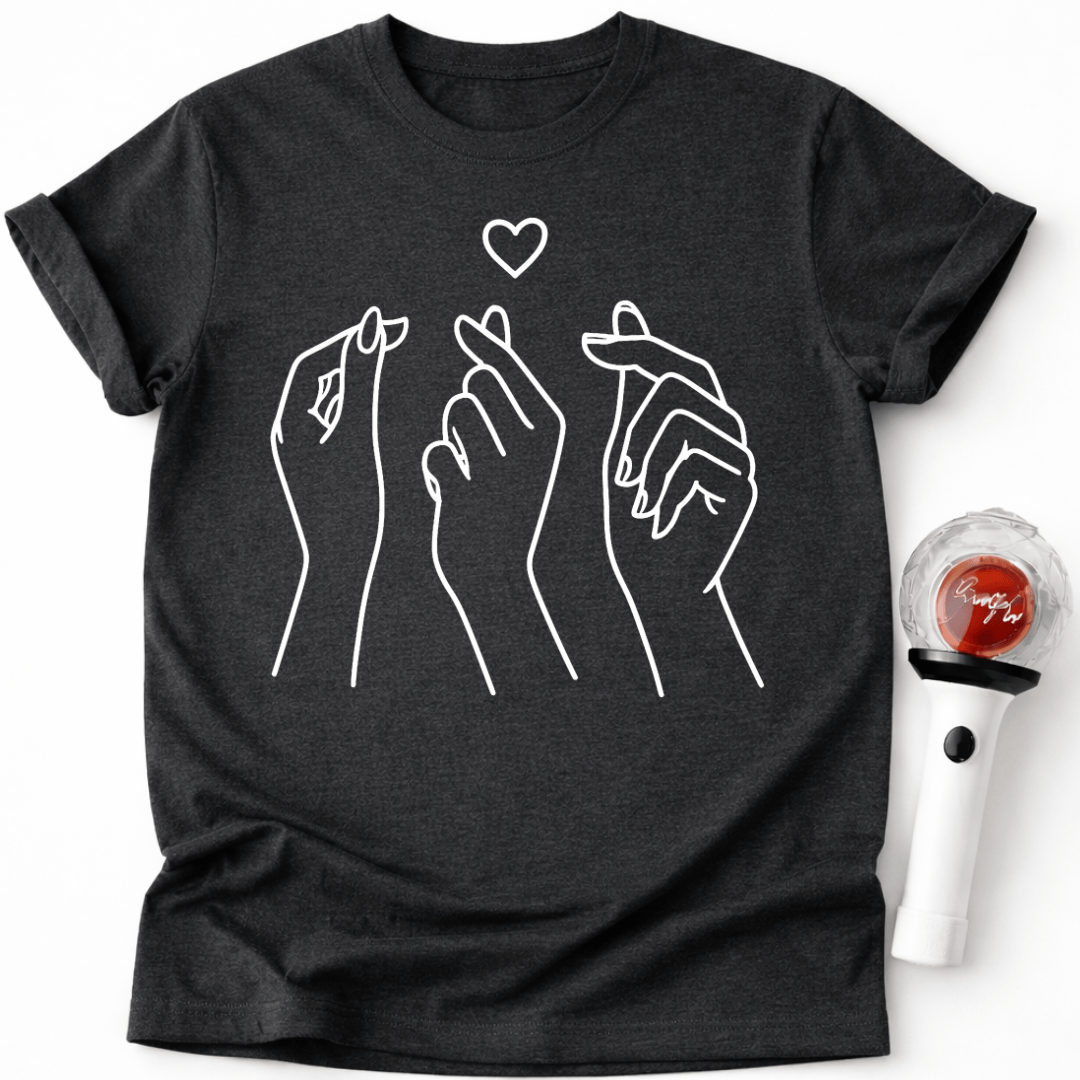 MINIMALISTISCHES KOREANISCHES HERZ T-SHIRT