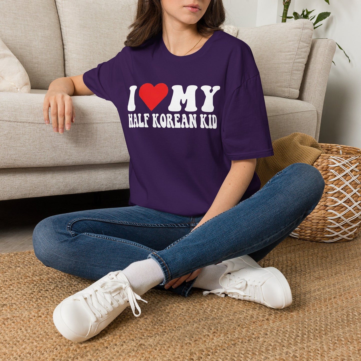 I LOVE MY HALF KOREAN KID T-SHIRT