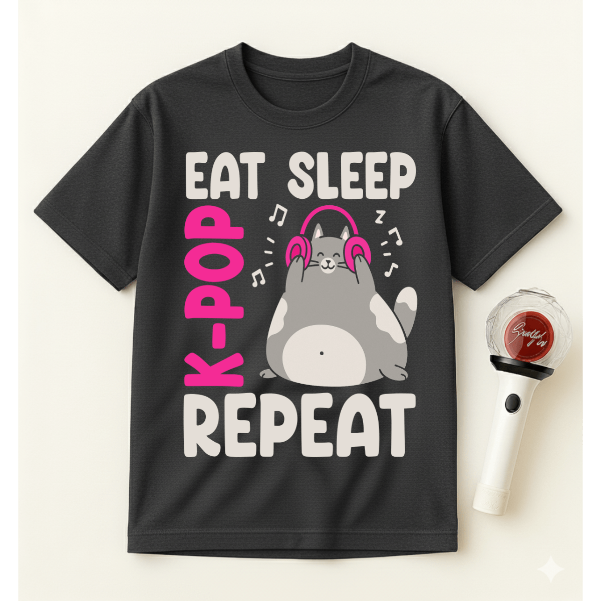 EAT SLEEP K-POP REPEAT T-SHIRT