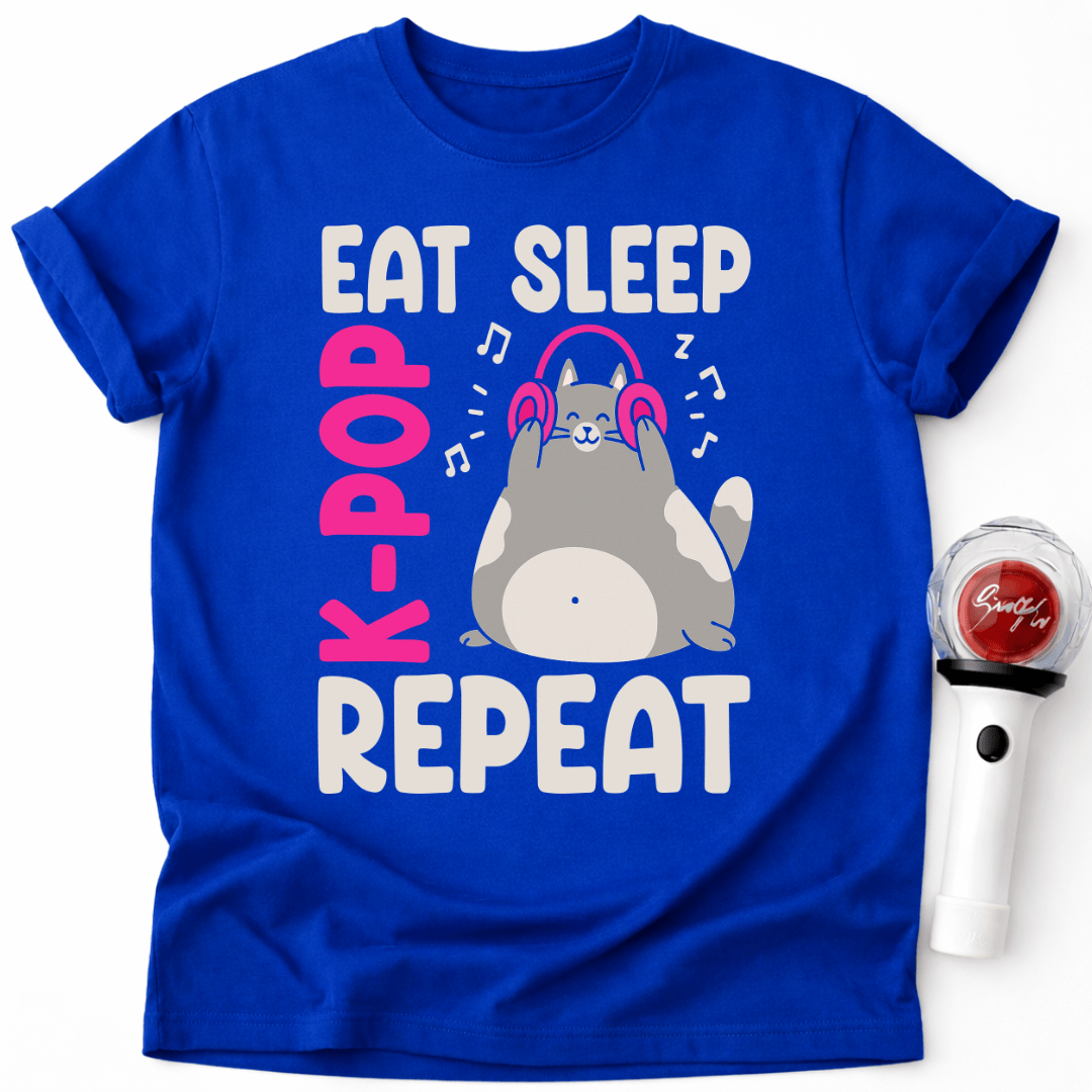 ISSEN SCHLAFEN K-POP KATZE T-SHIRT