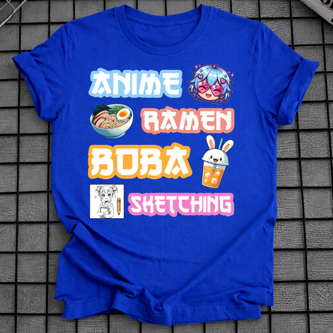 ANIME RAMEN BOBA SKETCHING T-SHIRT