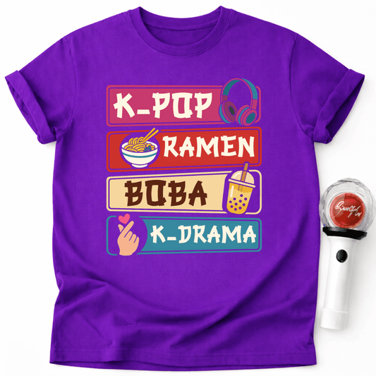 K-POP RAMEN BOBA K-DRAMA T-SHIRT