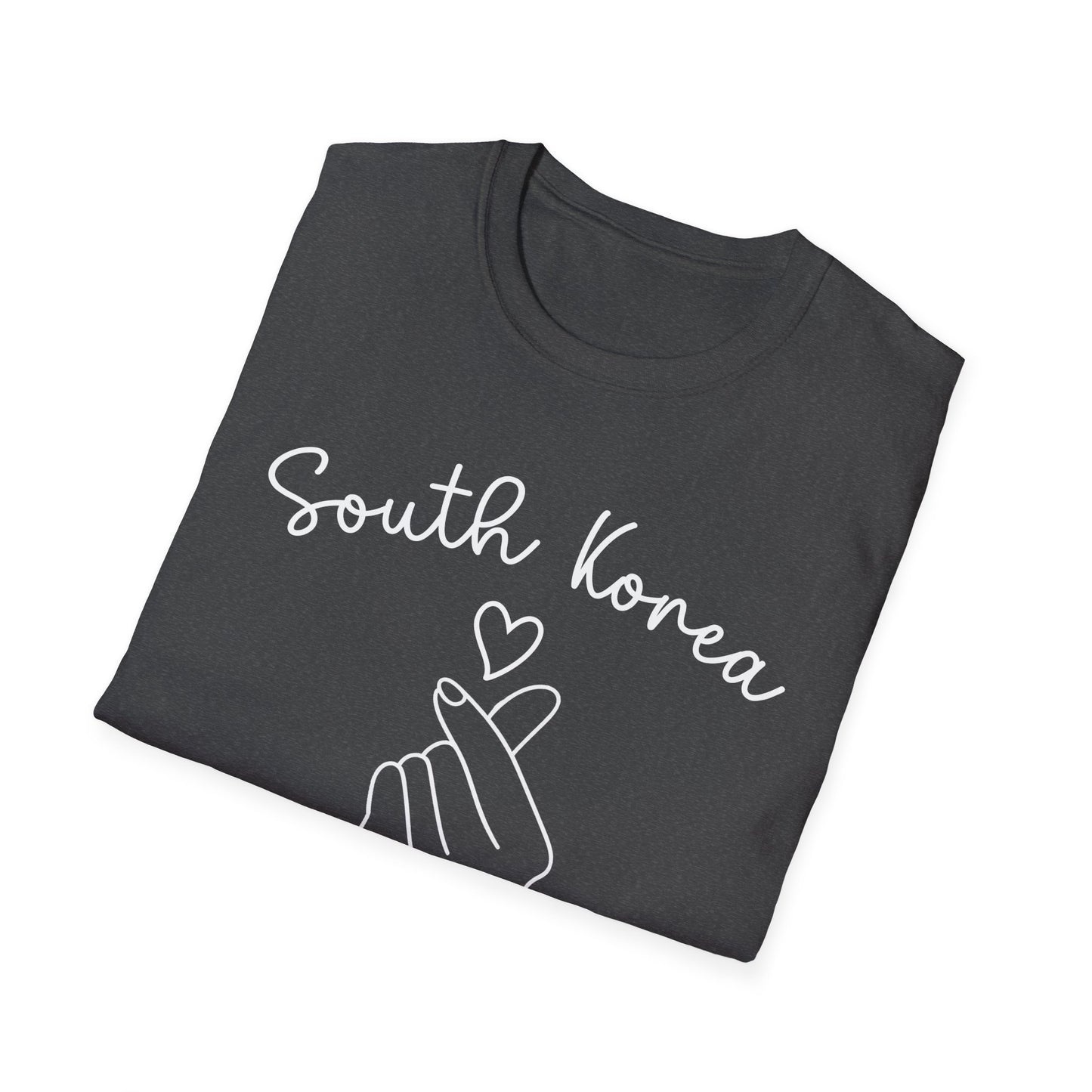 South Korea Love Hand Gesture Unisex Softstyle T-Shirt