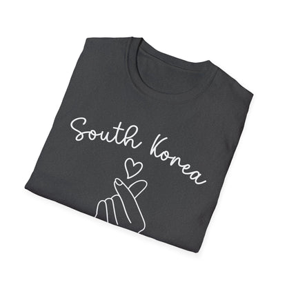South Korea Love Hand Gesture Unisex Softstyle T-Shirt