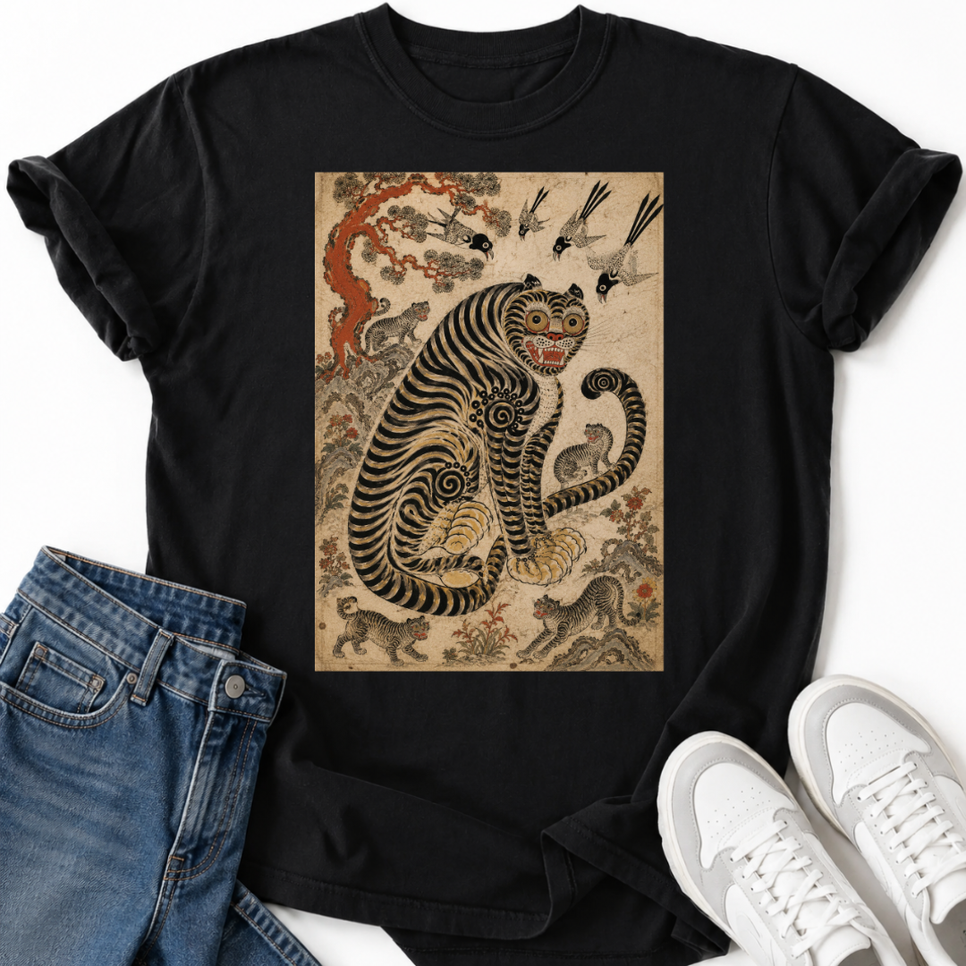 MINHWA TIGER MAGPIE T-SHIRT