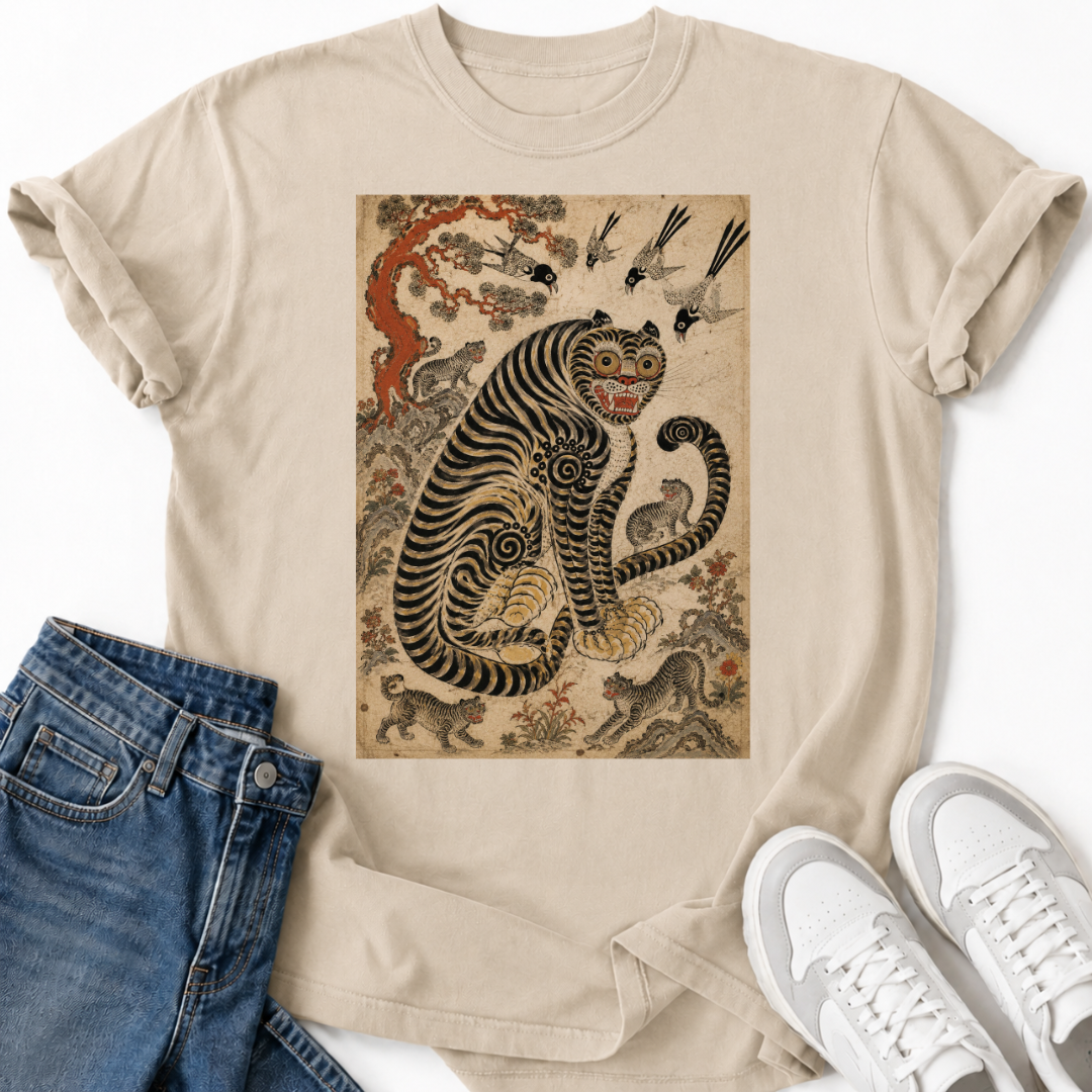 MINHWA TIGER MAGPIE T-SHIRT