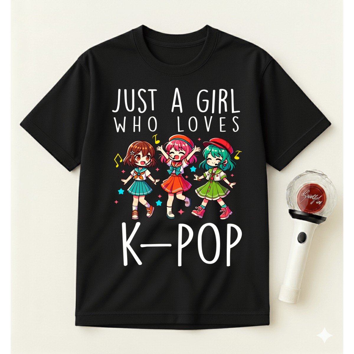 JUST A GIRL WHO LOVES K-POP T-SHIRT