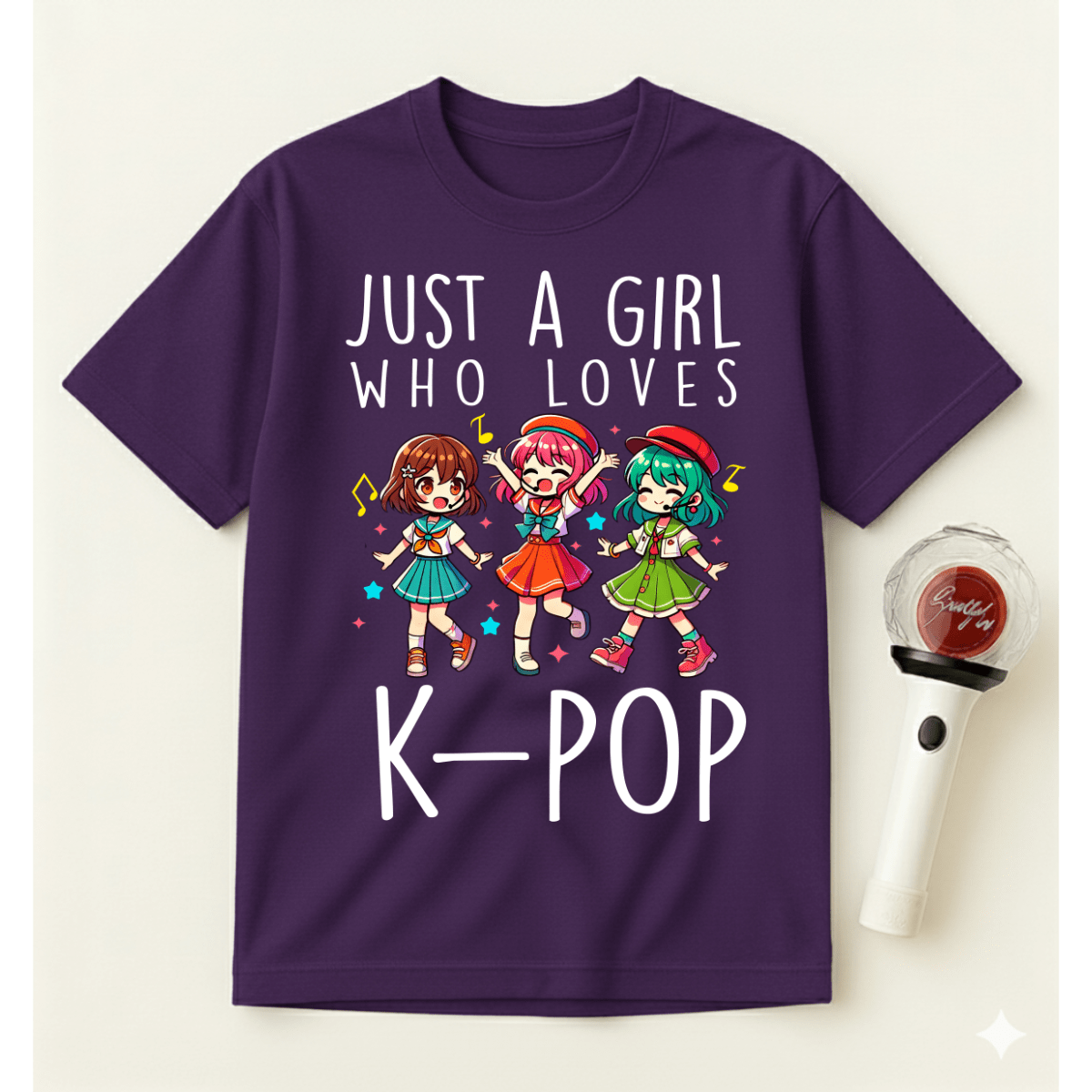 JUST A GIRL WHO LOVES K-POP T-SHIRT
