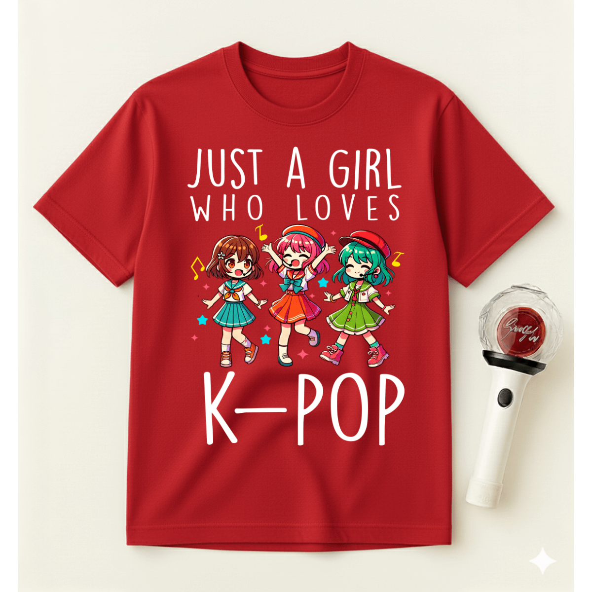 JUST A GIRL WHO LOVES K-POP T-SHIRT