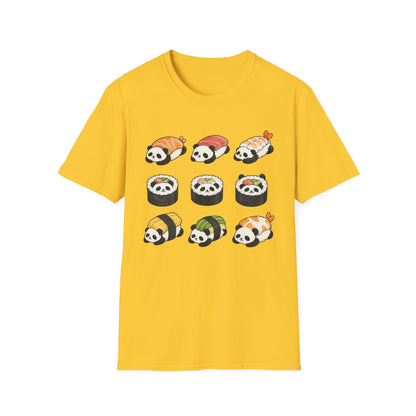 Sushi Panda T-Shirt — Cute Kawaii Sushi Roll Pandas Graphic Tee