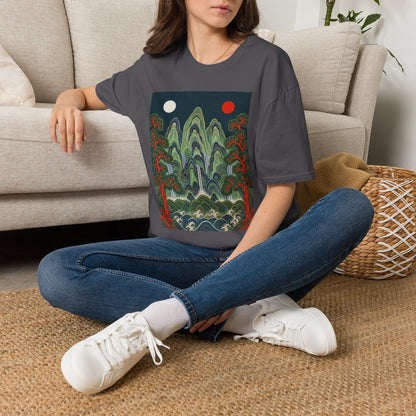 Asian Landscape Tee — Double Sun Mountain Art T-Shirt