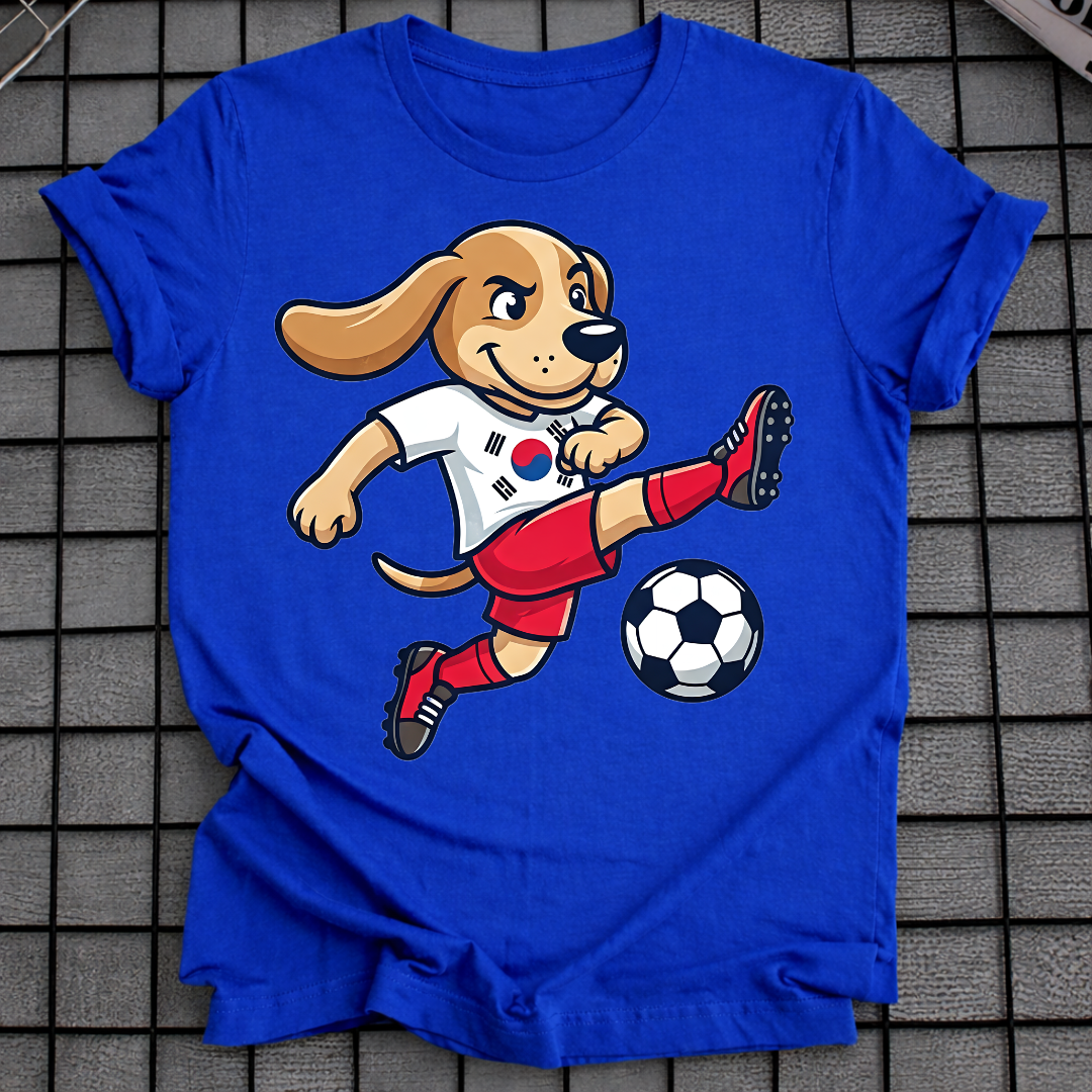 KOREAN SOCCER DOG T-SHIRT
