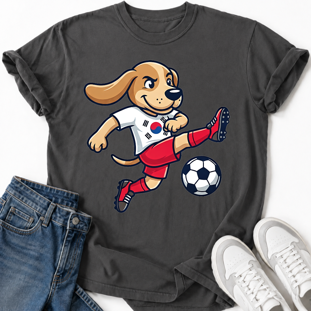 KOREAN SOCCER DOG T-SHIRT