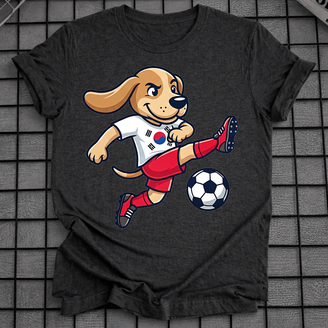 KOREAN SOCCER DOG T-SHIRT
