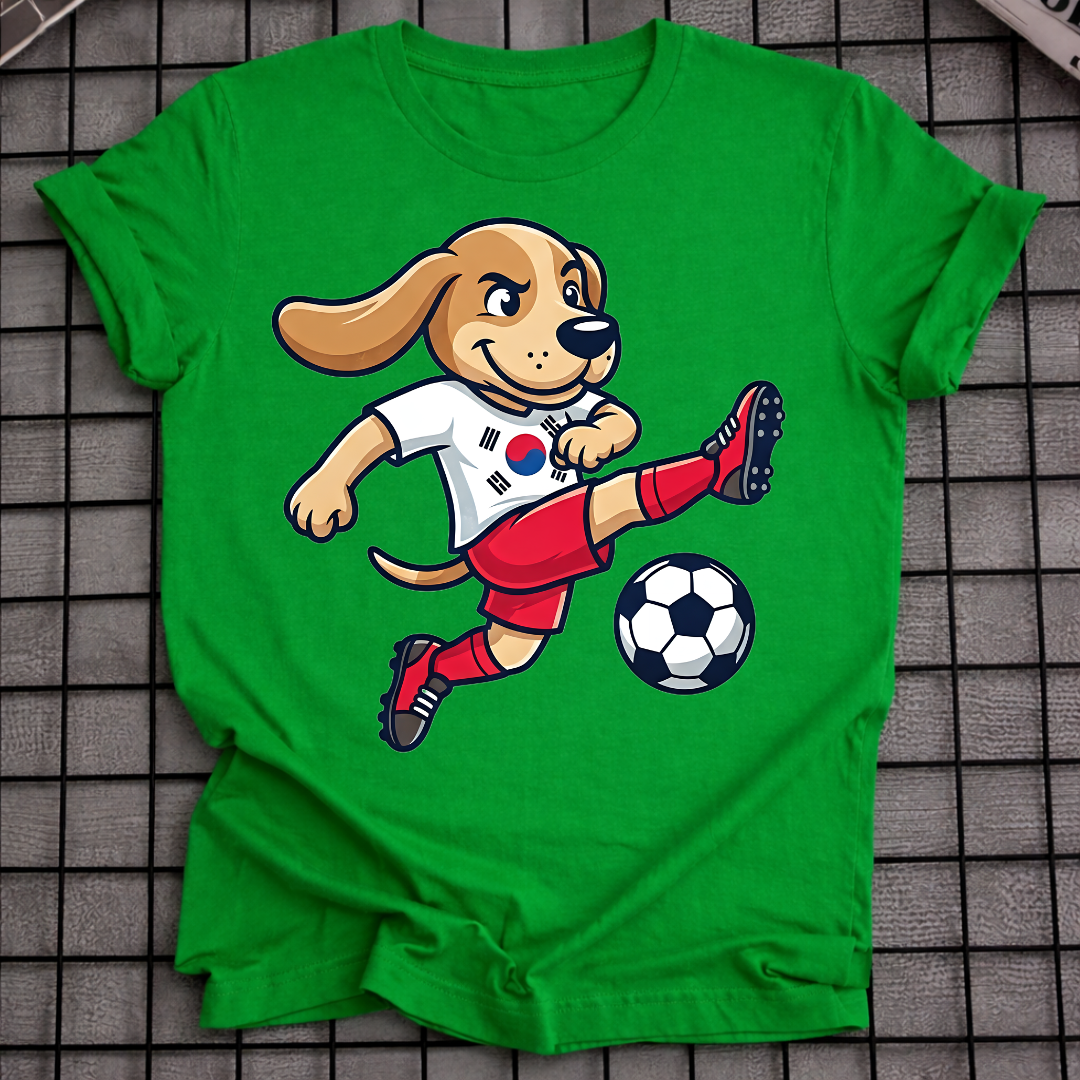 KOREAN SOCCER DOG T-SHIRT