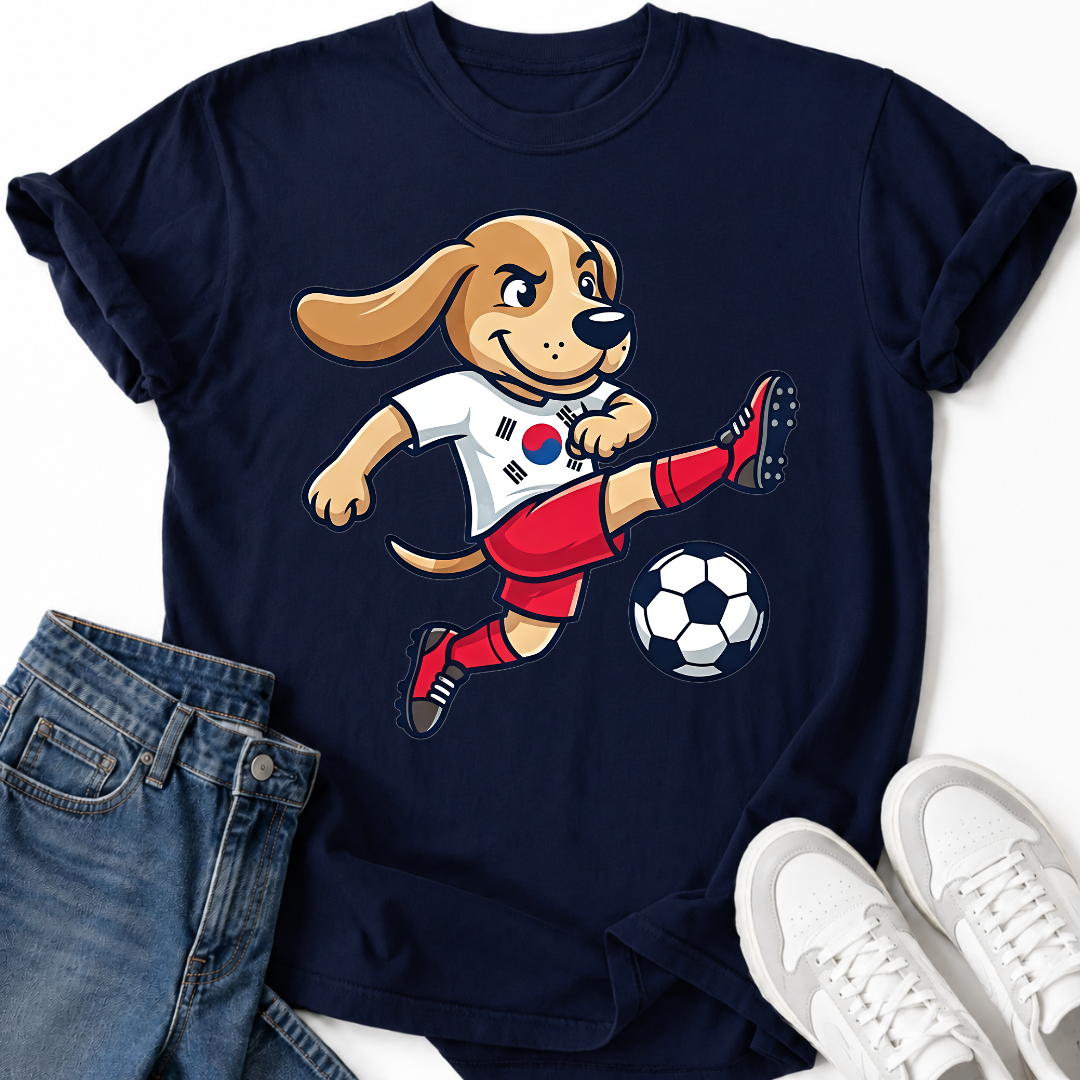 KOREAN SOCCER DOG T-SHIRT