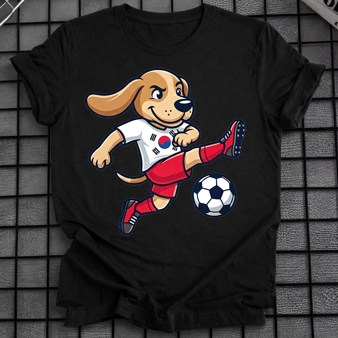 KOREAN SOCCER DOG T-SHIRT