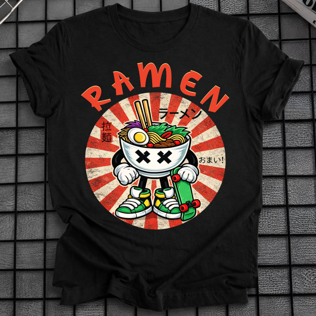 T-SHIRT RETRO JAPANISCHE NUDELN