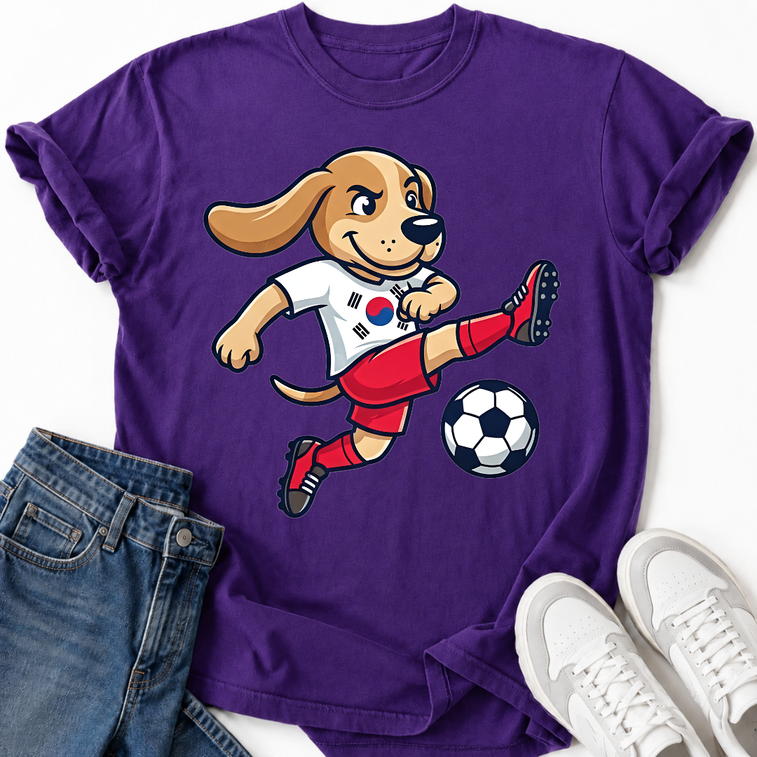 KOREAN SOCCER DOG T-SHIRT