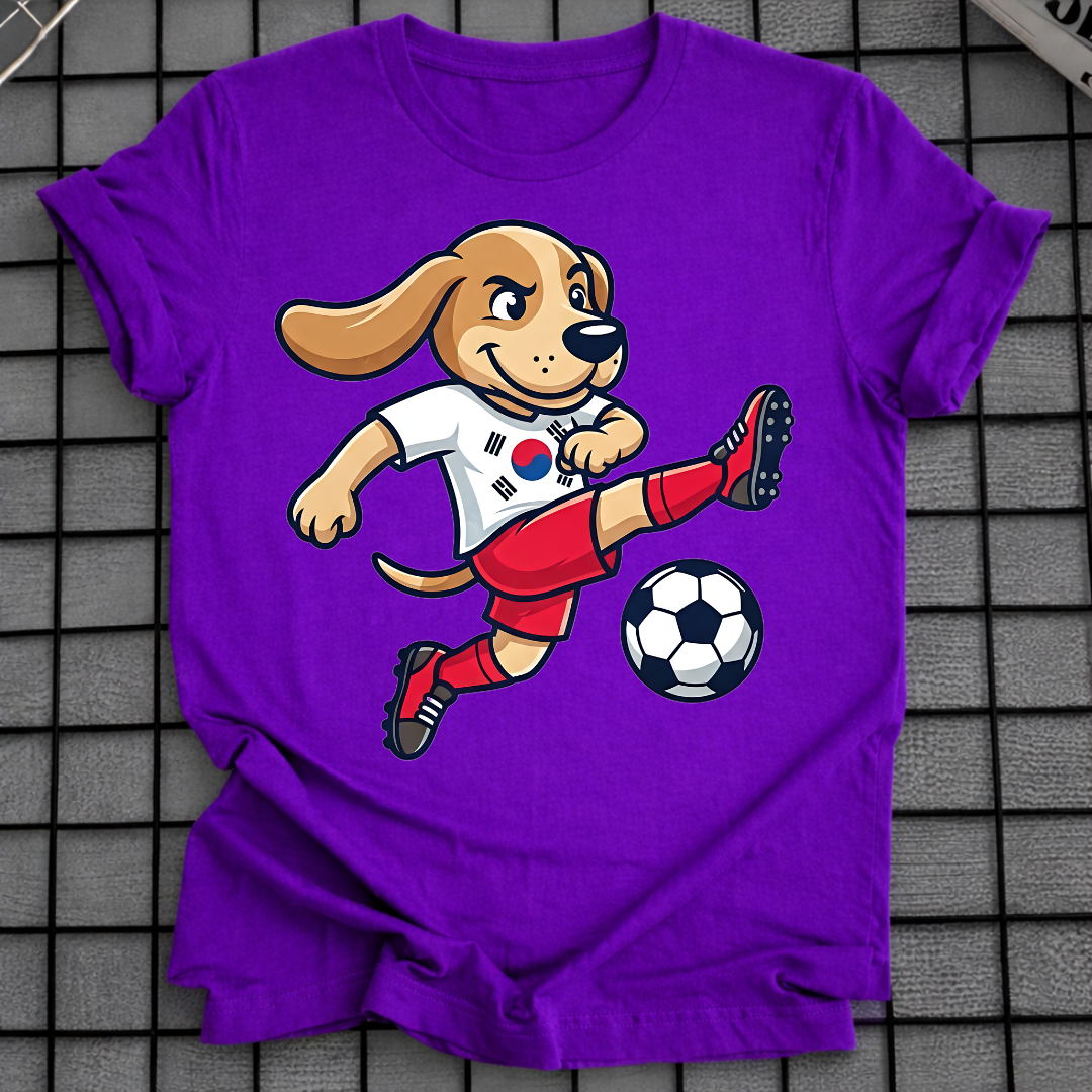 KOREAN SOCCER DOG T-SHIRT