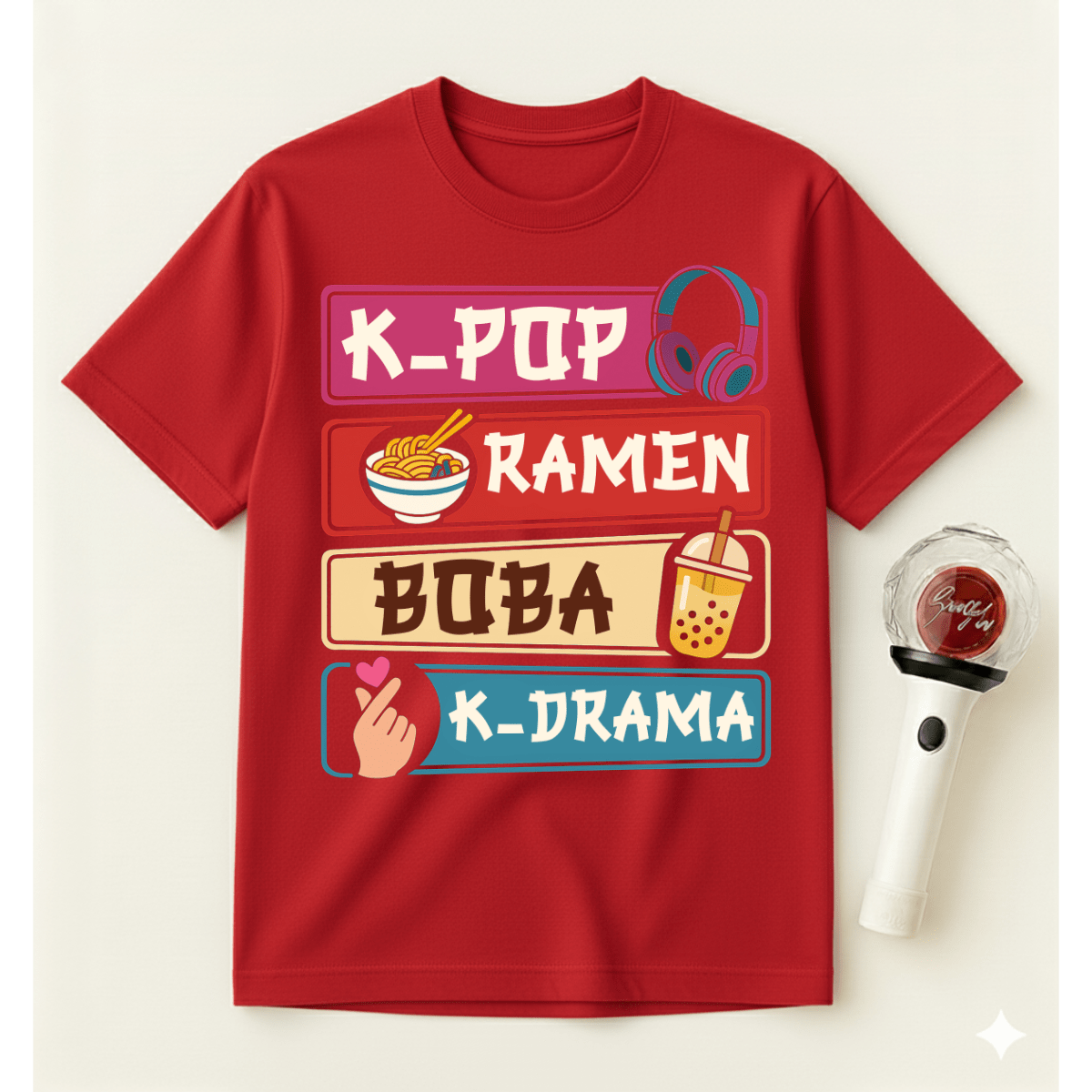K-POP RAMEN BOBA K-DRAMA T-SHIRT