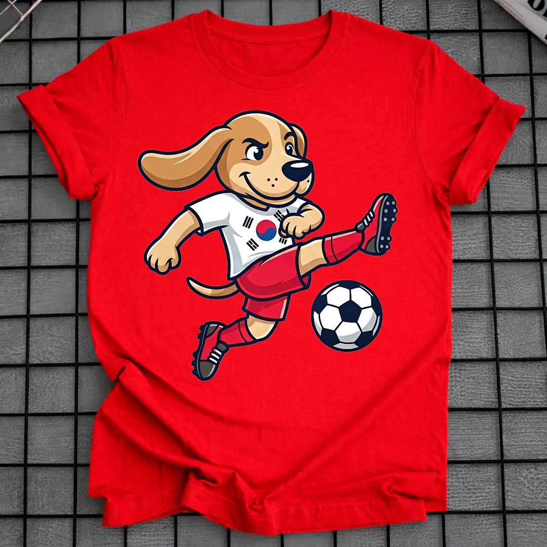 KOREAN SOCCER DOG T-SHIRT
