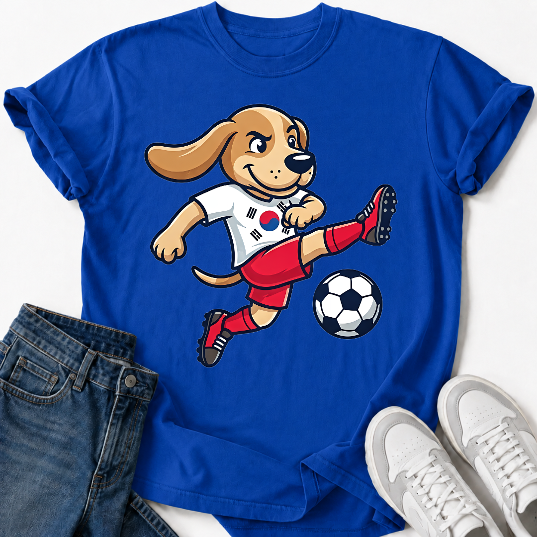 KOREAN SOCCER DOG T-SHIRT