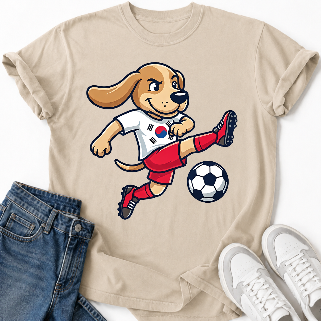 KOREAN SOCCER DOG T-SHIRT