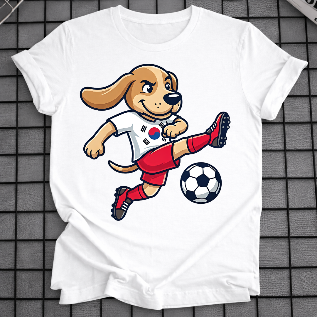 KOREAN SOCCER DOG T-SHIRT