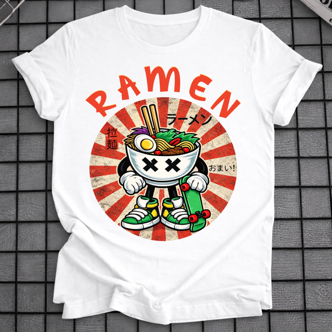 T-SHIRT RETRO JAPANISCHE NUDELN