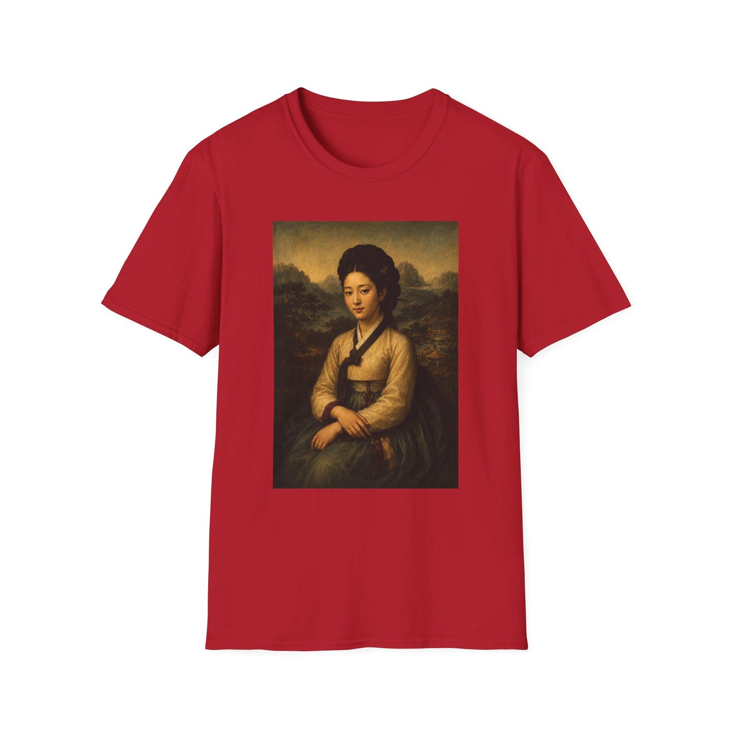 Portrait Tee — Vintage Asian Woman Oil Painting Graphic T-Shirt