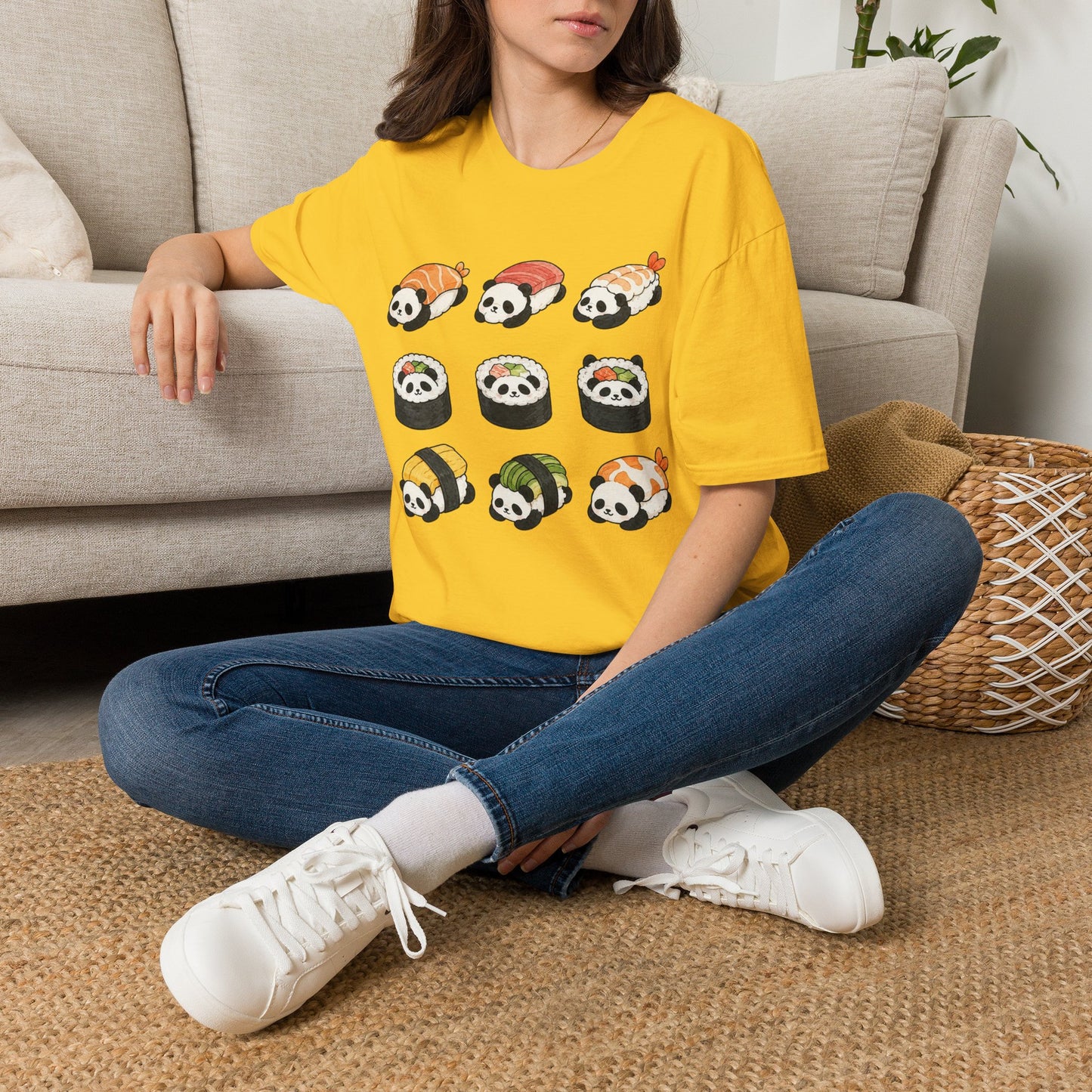 Sushi Panda T-Shirt — Cute Kawaii Sushi Roll Pandas Graphic Tee