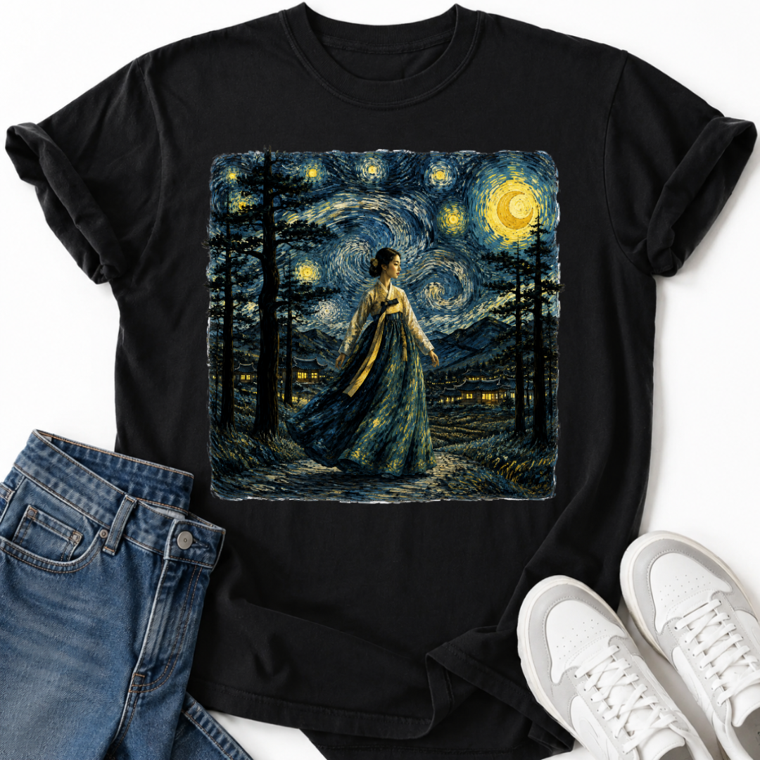 HANBOK WOMAN STARRY NIGHT T-SHIRT