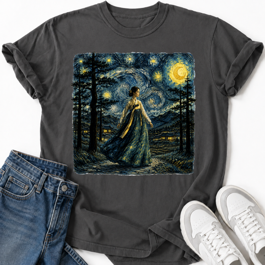 HANBOK WOMAN STARRY NIGHT T-SHIRT
