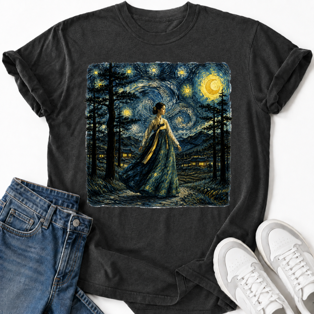HANBOK WOMAN STARRY NIGHT T-SHIRT