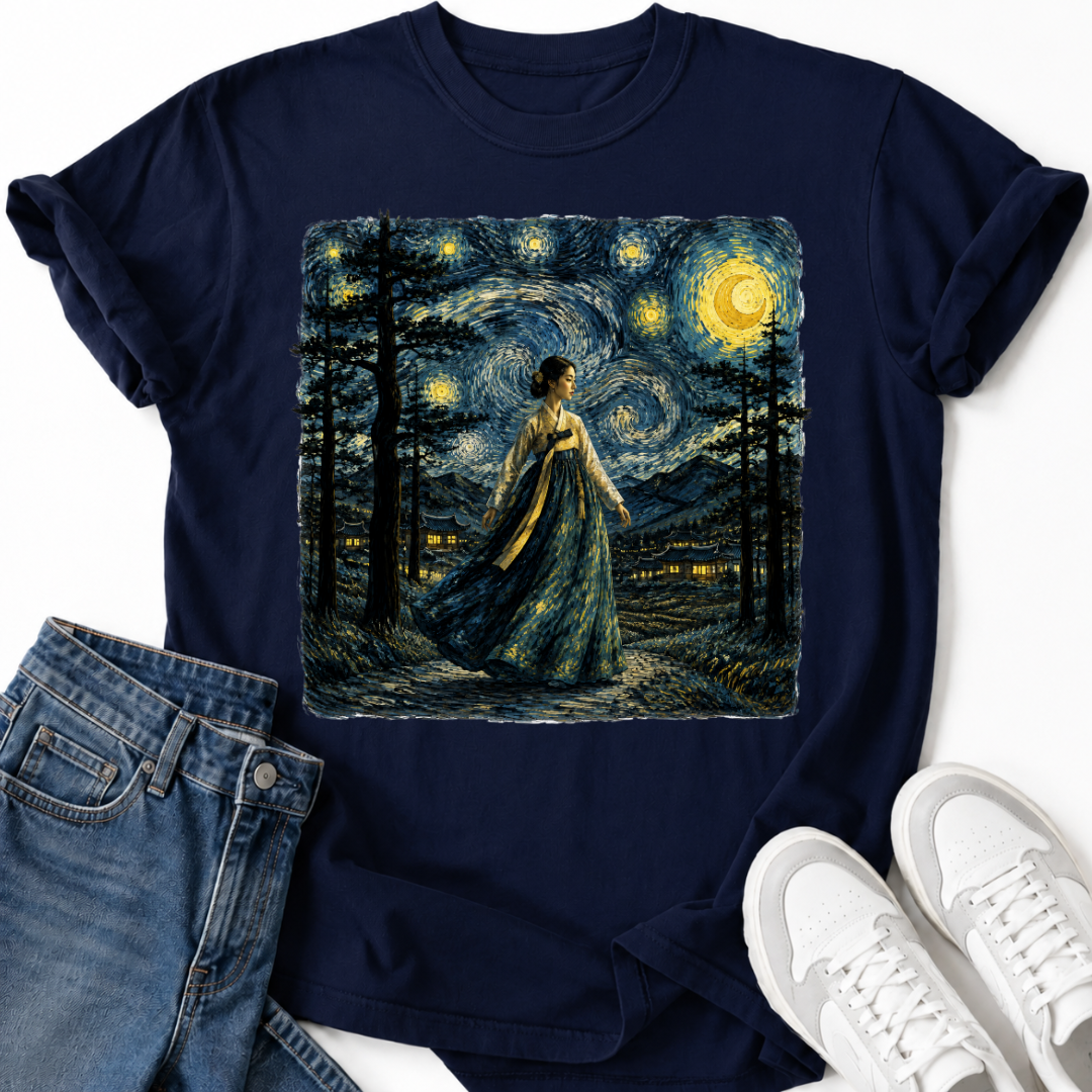 HANBOK WOMAN STARRY NIGHT T-SHIRT