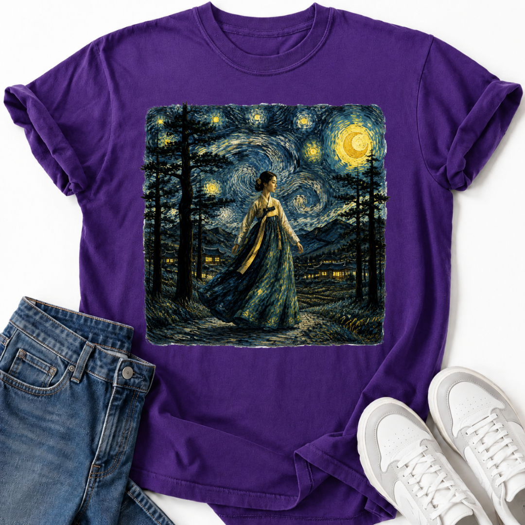 HANBOK WOMAN STARRY NIGHT T-SHIRT