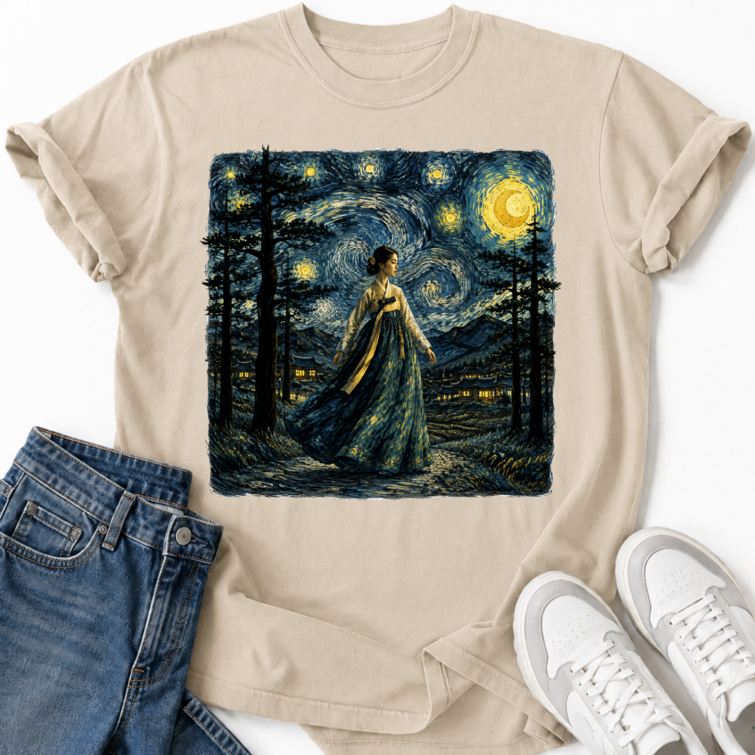 HANBOK WOMAN STARRY NIGHT T-SHIRT